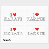 I Love Karate Sticker (Feuille)