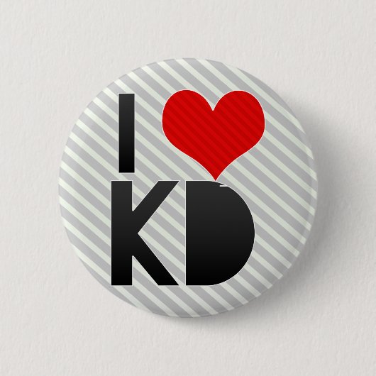 I Love KD Ronde Button 5,7 Cm (Voorkant)