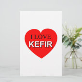 I Love Kefir Briefpapier (Staand voorkant)