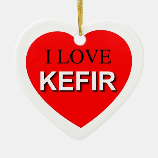 I Love Kefir Keramisch Ornament (Voorkant)