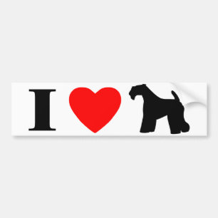 I Love Kerry Blue Terriers Bumpersticker
