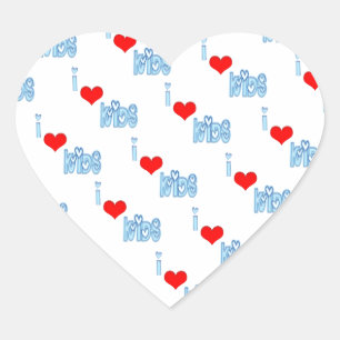 I Love Kids Stickers