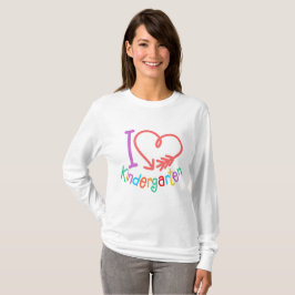 I Love Kindergarten Design T-shirt