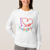 I Love Kindergarten Design T-shirt (Voorkant)