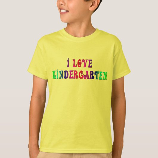 I Love Kindergarten Shirt (Voorkant)