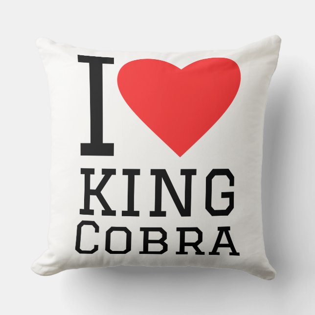 I love king cobra kussen (Voorkant)