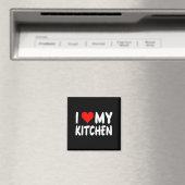 I Love Kitchen - Heart - Funny Cute Cook Remodel C Magneet (Insitu (Vaatwasser))