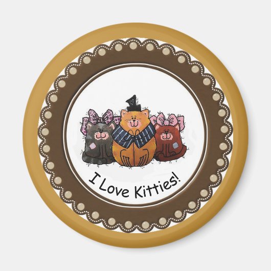 I Love Kitties Magnet (Devant)