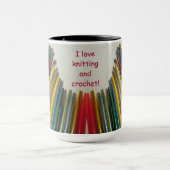 I Love Knitting & Crochet Mok (Midden)