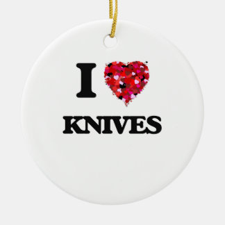 I Love Knives Keramisch Ornament