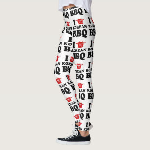 I Love Korean BBQ (고 기 구 이) Leggings