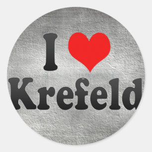 I Love Krefeld, Germany Ronde Sticker