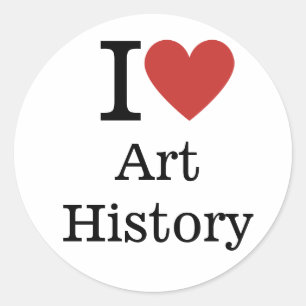 I ❤️ Love Kunstgeschiedenis voor studenten / facul Ronde Sticker