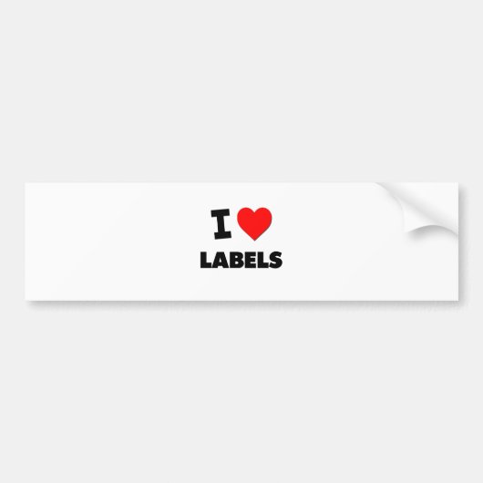I Love Labels Bumpersticker (Voorkant)