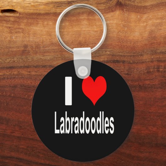 I Love Labradoodles Sleutelhanger (Voorkant)