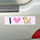 I Love Labrador Retrievers Bumpersticker (Op auto)