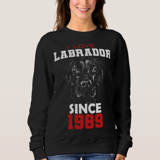 I love labrador since 1989 trui (Voorkant)