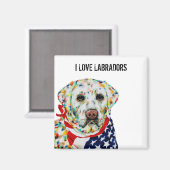 I Love Labradors Magnet (Recto/Verso)