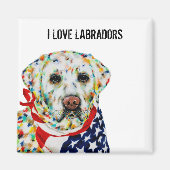 I Love Labradors Magnet (Devant)