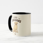 I Love Labradors Mug – Hand-Drawn Illustration (Devant gauche)