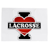 I Love Lacrosse Large Cadeauzakje (Achterkant)