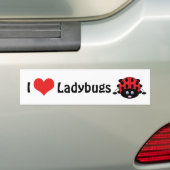 I Love Ladybugs Bumpersticker (Op auto)