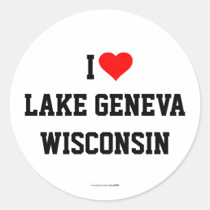 I Love Lake Genève, Wisconsin stickers