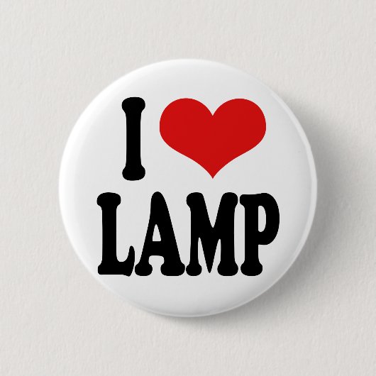 I Love Lamp Ronde Button 5,7 Cm (Voorkant)