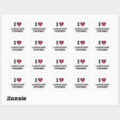 I Love Language Studies Vierkante Sticker (Vel)