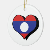 I Love Laos Flag Ornament (Links)
