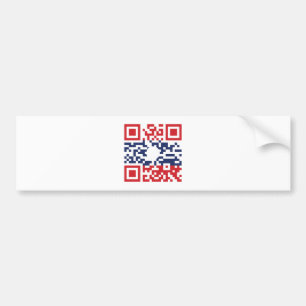 I Love Laos (Khoy Huk Lao) Flag QR Code Lao Geek Bumpersticker