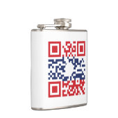 I Love Laos (Khoy Huk Lao) Flag QR Code | Lao Geek Heupfles (Rechts)