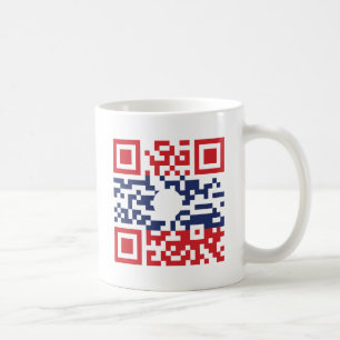 I Love Laos (Khoy Huk Lao) Flag QR Code   Lao Geek Koffiemok