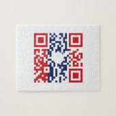 I Love Laos (Khoy Huk Lao) Flag QR Code | Lao Geek Legpuzzel (Horizontaal)