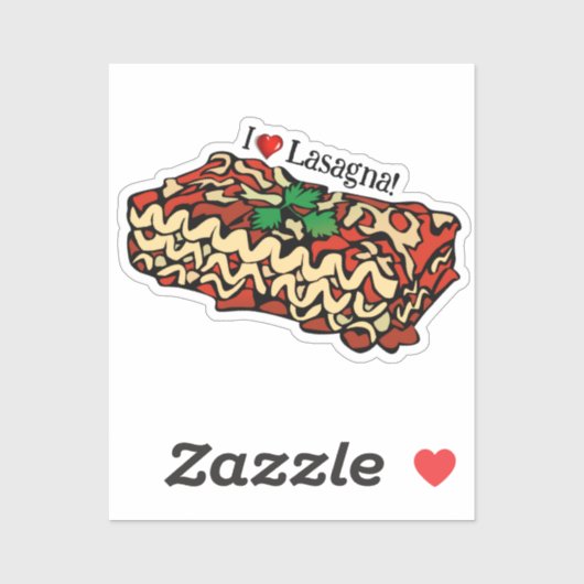 I Love Lasagna Sticker (Vel)