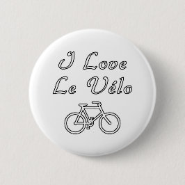 I LOVE LE VÉLO - Woordenspelen - Francois Ville Ronde Button 5,7 Cm