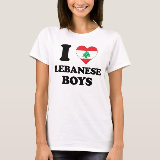 I love Lebanese Boys T-shirt (Voorkant)