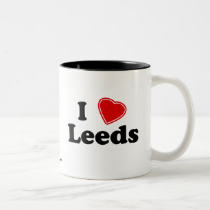 I Love Leeds Tweekleurige Koffiemok