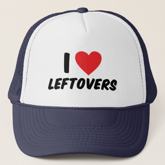 I Love Leftovers Trucker Pet (Voorkant)