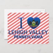 I Love Lehigh Valley, PA Briefkaart (Voorkant / Achterkant)
