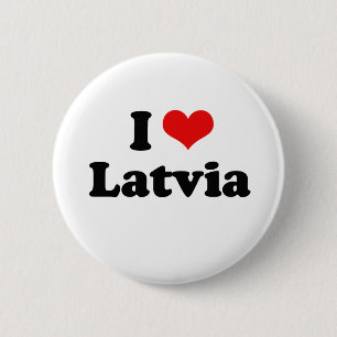 I Love Letland Tshirt Ronde Button 5,7 Cm