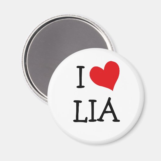 I Love Lia Magneet (Voorkant / Achterkant)
