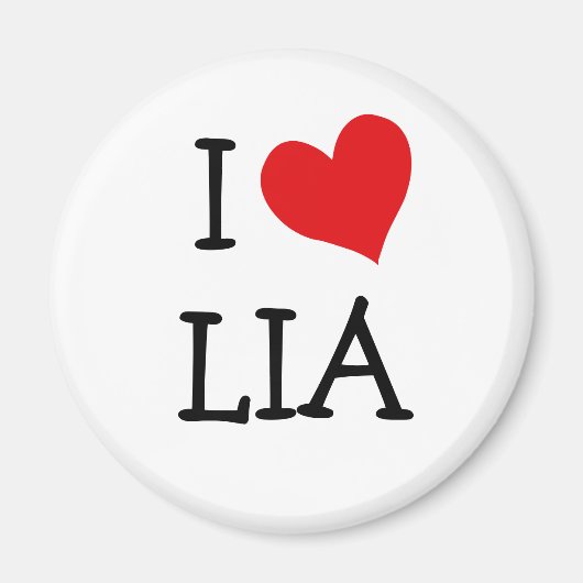 I Love Lia Magneet (Voorkant)