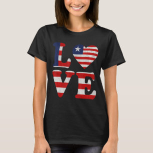 I Love Liberia Flag Heart Liberian Roots P T-shirt