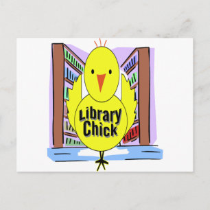 I Love Library Chicken Briefkaart