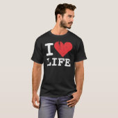 I Love Life Basic Dark T-Shirt (Voorkant volledig)