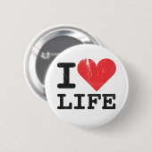 I Love Life Button (Voorkant /achterkant)