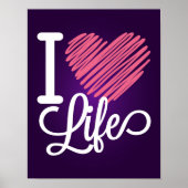 I Love Life Quote Poster (Voorkant)