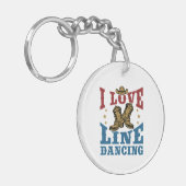I Love Line Dancing Sleutelhanger (Voorkant Links)