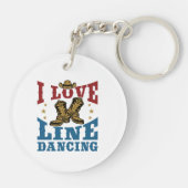 I Love Line Dancing Sleutelhanger (Achterkant)